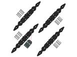 Kotarbau® Set Di 4 Cerniere Per Tapparelle Cerniere Per Porte 150 X 150 X 35 Mm In Acciaio Verniciato A Polvere Cerniera Per Porte Cerniera Per Porte Nero Cerniere Cerniera Per Finestre Pieghevoli Porta In Legno Cancello Da Giardino Cerniera Per Casse Cerniera Per Cancelli