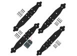 Kotarbau® Set Di 4 Cerniere Per Persiane Cerniere Per Porte 100 X 150 X 35 Mm In Acciaio Verniciato A Polvere Cerniera Per Porte Cerniere Nere Cerniera Per Finestre A Libro Cerniera Per Porte In Legno Cerniera Per Cancelli Da Giardino Cerniera Per Casse Cerniera Per Cancelli