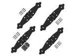 Kotarbau® Set Di 4 Cerniere Per Persiane Cerniere Per Porte 100 X 100 X 35 Mm In Acciaio Verniciato A Polvere Cerniera Per Porte Cerniere Nere Cerniera Per Finestre A Libro Cerniera Per Porte In Legno Cerniera Per Cancelli Da Giardino Cerniera Per Casse Cerniera Per Cancelli