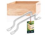 Kotarbau® Set Di 2 Maniglie Per Porte 160 Mm In Filo D'acciaio Zincato Maniglie Bianche Maniglia Per Casse Maniglia Per Il Trasporto Di Mobili Maniglie Per Cancelli Maniglie Per Porte Scorrevoli Maniglia Per Cassetti Maniglia Per Porte Di Fienili Maniglie In Metallo Da Avvitare Maniglia Per Cancelli In Metallo