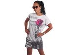 Yakuza - Vestito Con Maglietta Urbana Diffusa Da Donna, Bianco, Xs