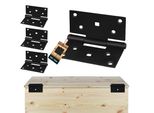 Kotarbau® Set Di 4 Cerniere Pieghevoli In Acciaio Verniciato A Polvere 90 X 95 Mm Cerniera Per Anta Di Armadio Cerniera Per Pianoforte Cerniera Per Anta Di Armadio Cerniera Per Mobili Cerniera Per Finestra Cerniera Per Scatola