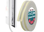 Kotarbau® 2 Pezzi Di Nastro Sigillante In Schiuma 10X12 Mm X 2,5 M Di Spessore PU3 Nastro Sigillante Per Finestre Nastro Sigillante Autoadesivo Per Porte Nastro Sigillante Autoadesivo Per Finestre Nastro Sigillante Bianco Autoadesivo Per Finestre