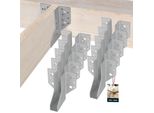Kotarbau® Set Di 10 Ganci Per Travi 25 X 117 Mm Ganci Per Travi In Acciaio Zincato Ganci Per Travi Connettori Per Travi Pesanti Connettori Per Travi In Legno Travi In Legno