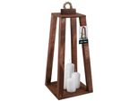 Kotarbau® Lanterna In Legno Marrone 20 X 20 X 41 Cm Lanterna Da Giardino Lanterna In Legno Per Esterni E Interni Lanterna Da Soggiorno Per Fiori E Candele Lanterne Da Matrimonio