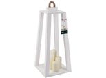 Kotarbau® Lanterna Di Legno Bianca 20 X 20 X 41 Cm Lanterna Da Giardino Lanterna Di Legno Per Esterni E Interni Lanterna Da Soggiorno Per Fiori E Candele Lanterne Da Matrimonio