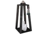 Kotarbau® Lanterna Di Legno Nera 20 X 20 X 41 Cm Lanterna Da Giardino Lanterna Di Legno Per Esterni E Interni Lanterna Da Soggiorno Per Fiori E Candele Lanterne Da Matrimonio