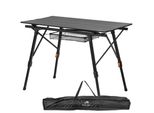 Tavolo Da Campeggio Pieghevole Campfeuer 90,5 X 51,5 Cm, Nero, Tavolo Pieghevole Con Borsa Per Il Trasporto, Regolabile In Altezza