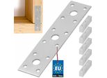 Kotarbau® Set Di 50 Connettori Piatti 150 Mm X 35 Mm Piastra Forata Argento Zincato Connettore Per Legno Piastra Forata Per Interni - Esterni Connettore In Acciaio Piastra Forata