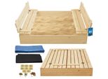 Kotarbau® Sabbiera Con Coperchio Sabbiera In Legno 120X120 Cm Impregnata Con Panche Legno Naturale Sabbiera In Legno Sabbiera Con Coperchio Sabbiera Con Coperchio Sabbiera In Legno Con Coperchio