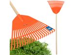 Kotarbau® Rastrello Per Foglie In Plastica Con Manico Arancione 300 X 450 Mm Rastrello A Ventaglio Rastrello Per Foglie In Plastica Rastrello Per Foglie Grande Rastrello Per Giardino Rastrello Per Prato Rastrello Largo Rastrello Per Giardino Rastrello In Plastica