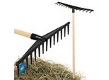 Kotarbau® Rastrello Per Foglie In Plastica Con Manico 150 Cm | 14 Denti L: 59 Cm | Nero Rastrello Per Fieno Rastrello Per Prato Largo Rastrello Per Prato Da Giardino Rastrello Per Erba Rastrello Per Foglie In Plastica - Rastrello Per Foglie