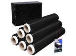 Kotarbau® 6 Rotoli Di Film Da Imballaggio Film Estensibile 1,5 Kg | L 285 M L 50 Cm | Film Estensibile Nero Rotolo Di Film Estensibile Film Da Imballaggio Film Mobile Per Mobili Film Da Imballaggio Film Estensibile