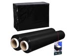 Kotarbau® 2 Rotoli Di Film Da Imballaggio Film Estensibile 2,6 Kg | L 350 M L 50 Cm | Film Estensibile Nero Rotolo Di Film Estensibile Film Da Imballaggio Film Per Mobili Film Da Imballaggio Film Estensibile