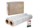 Kotarbau® 2 Rotoli Film Da Imballaggio Film Estensibile 2,6 Kg | L 350 M L 50 Cm | Film Estensibile Trasparente Rotolo Film Estensibile Film Trasparente Film Da Imballaggio Film Trasparente Per Mobili Film Da Imballaggio Stretc