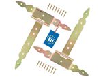 Kotarbau® 2 T Cerniere Oro L: 250 Mm Cerniere A Croce In Acciaio Zincato Cerniera Per Cancello Da Giardino Cerniera Per Porta In Legno Cerniera Per Persiana Cerniere Per Cancello Cerniere Per Porte Pesanti Ferramenta Per Cancelli Da Giardino Cerniere Per Cancelli Pesanti
