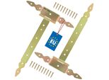 Kotarbau® 2 T Cerniere Oro L: 350 Mm Cerniere A Croce In Acciaio Zincato Cerniera Per Cancello Da Giardino Cerniera Per Porta In Legno Cerniera Per Persiana Cerniere Per Cancello Cerniere Per Porte Pesanti Ferramenta Per Cancelli Da Giardino Cerniere Per Cancelli Pesanti