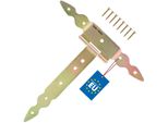 Kotarbau® Cerniere A T Oro L: 250 Mm Cerniere A Croce In Acciaio Zincato Cerniera Per Cancello Da Giardino Cerniera Per Porta In Legno Cerniera Per Persiana Cerniere Per Cancello Cerniere Per Porte Pesanti Ferramenta Per Cancelli Da Giardino Cerniere Per Cancelli Pesanti