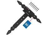 Kotarbau® Cerniere A T Nere L: 250 Mm Cerniere A Croce In Acciaio Verniciato A Polvere Cerniera Per Cancello Da Giardino Cerniera Per Porta In Legno Cerniera Per Persiana Nera Cerniere Per Cancello Cerniere Per Porte Pesanti Ferramenta Per Cancello Da Giardino Cerniera Per Cancello Da Giardino