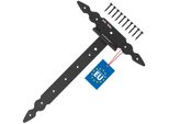 Kotarbau® Cerniere A T Nere L: 350 Mm Cerniere A Croce In Acciaio Verniciato A Polvere Cerniera Per Cancello Da Giardino Cerniera Per Porta In Legno Cerniera Per Persiana Nera Cerniere Per Cancello Cerniere Per Porte Pesanti Ferramenta Per Cancello Da Giardino Cerniera Per Cancello Da Giardino