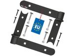 Kotarbau® Set Di 2 Cerniere Per Persiane Nere 200 Mm Cerniere A Croce In Acciaio Verniciato A Polvere Cerniera Per Porta In Legno Cerniera Per Finestra Cerniera Per Porta In Legno Cerniere Per Porte Pesanti Cerniera Angolare Cerniera Per Porta Cerniera Per Persiana Con Supporto