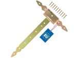 Kotarbau® Cerniere A T Oro L: 350 Mm Cerniere A Croce In Acciaio Zincato Cerniera Per Cancello Da Giardino Cerniera Per Porta In Legno Cerniera Per Persiana Cerniere Per Cancello Cerniere Per Porte Pesanti Ferramenta Per Cancelli Da Giardino Cerniere Per Cancelli Pesanti