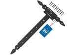 Kotarbau® Cerniere A T Nere L: 400 Mm Cerniere A Croce In Acciaio Verniciato A Polvere Cerniera Per Cancello Da Giardino Cerniera Per Porta In Legno Cerniera Per Persiana Nera Cerniere Per Cancello Cerniere Per Porte Pesanti Ferramenta Per Cancello Da Giardino Cerniera Per Cancello Da Giardino