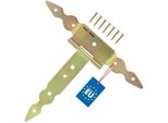 Kotarbau® Cerniere A T Oro L: 200 Mm Cerniere A Croce In Acciaio Zincato Cerniera Per Cancello Da Giardino Cerniera Per Porta In Legno Cerniera Per Persiana Cerniere Per Cancello Cerniere Per Porte Pesanti Ferramenta Per Cancelli Da Giardino Cerniere Per Cancelli Pesanti