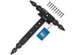 Kotarbau® Cerniere A T Nere L: 300 Mm Cerniere A Croce In Acciaio Verniciato A Polvere Cerniera Per Cancello Da Giardino Cerniera Per Porta In Legno Cerniera Per Persiana Nera Cerniere Per Cancello Cerniere Per Porte Pesanti Ferramenta Per Cancello Da Giardino Cerniera Per Cancello Da Giardino