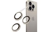 Vetro Della Fotocamera Per Iphone 16 Pro/ 16 Pro Max, Vetro Fisso Invisibile Della Fotocamera, Oro