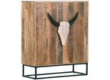 Kommode Gutmann Factory, Beige (Natur, Braun), B:100Cm H:120Cm T:50Cm, Massivholz, Sideboards, Kommode
