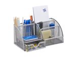 Organizzatore Da Tavolo Relaxdays In Metallo Argentato 6 Scomparti 27,5 X 14,0 X 12,5 Cm