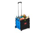 Relaxdays 10X Carrello Spesa Pieghevole Blu