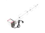 Spiedo Per Barbecue 112Cm 230V In Acciaio Inox, Incl. 4 Pinze Per Carne, Spiedo Girevole RôTisserie