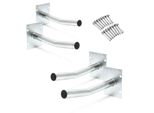 Wiltec 4X Supporto A Parete Per Pneumatici Auto - 350 X 130 X 170 Mm - In Acciaio - Carico Massimo 50 Kg Per Supporto - Supporto A Parete Per Pneumatici Supporto Per Albero Dei Cerchioni Supporto Per Cantina Garage