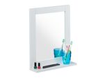 Relaxdays Specchio Da Parete Con Mensola Bianco