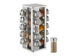 Relaxdays Carosello Di Spezie Quadrato Con 20 Vasetti