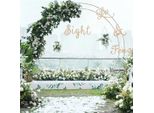 Wisfor 2,4 M Arco Rotondo Matrimonio Arco Doppio Tubo Fai Da Te Ferro Decorativo Giardino Sfondo Fiore Cornice Matrimonio Arco Per Matrimonio Decorazione Ricevimento All'aperto Al Coperto