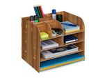 Organizzatore Da Scrivania Con Scomparti RD42746, Marrone