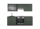 Vicco Cucina Componibile Fame-Line, 235 Cm Senza Piano Di Lavoro, Verde-Oro Country House/Antracite