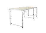 Tavolo Da Campeggio Pieghevole Toboli 180X60X70Cm Regolabile In Altezza 54/61/70Cm Tavolo Pieghevole Struttura In Alluminio E Piano In Mdf Tavolo Multifunzionale Portatile Tavolo Da Buffet Tavolo Da Campeggio Tavolo Da Giardino Pieghevole