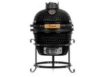 Bbq-Toro Kamado Grill A Carbonella Ø 32 Cm "Haiiro"" Con Griglia E Termometro, Nero"