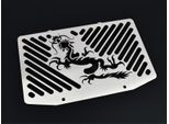 Coperchio Radiatore Zieger Compatibile Con Kawasaki ER-6 N | F Bj 2005-08 Dragon Argento
