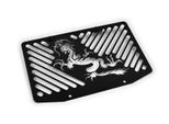 Coperchio Radiatore Zieger Compatibile Con Kawasaki ER-6 N | F Bj 2005-08 Dragon Nero