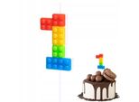 Candela Di Compleanno Lego Numero 1 Colorata Per Festa Di Compleanno