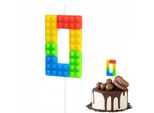 Candela Di Compleanno Lego Numero 0 Colorata Per Festa Di Compleanno