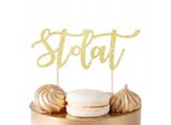Cake Topper Cento Anni Oro Glitter Per Festa Di Compleanno
