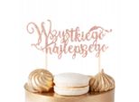 Cake Topper Di Buon Compleanno Oro Rosa Glitter Festa Di Compleanno