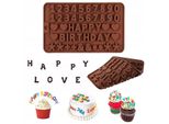 Stampo In Silicone Per Lettere Di Cioccolato Per La Decorazione Di Torte Al Cioccolato