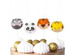 Decorazione Candele Animali Festa Di Compleanno 4 Pz